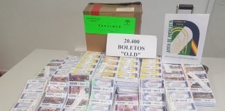 Intervienen en Chiclana 20.400 boletos ilegales de lotería
