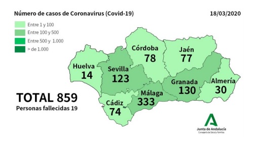 Cádiz alcanza ya los 74 casos de coronavirus