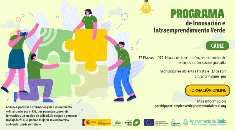 El Programa de Innovación Verde en Cádiz amplía su plazo de inscripción