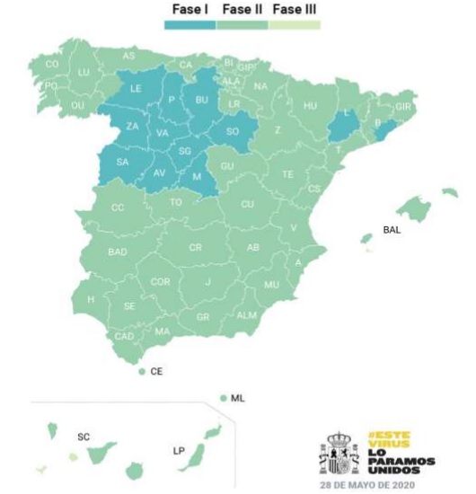 A partir del lunes, Granada y Málaga estarán en Fase 2