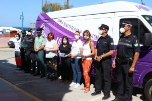 Chiclana instala un ‘Punto Violeta’ en la zona de ocio nocturno de la playa de La Barrosa