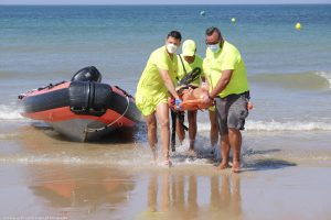 Simulacro de salvamento y socorrismo aplicando las medidas preventivas en situación de alerta sanitaria