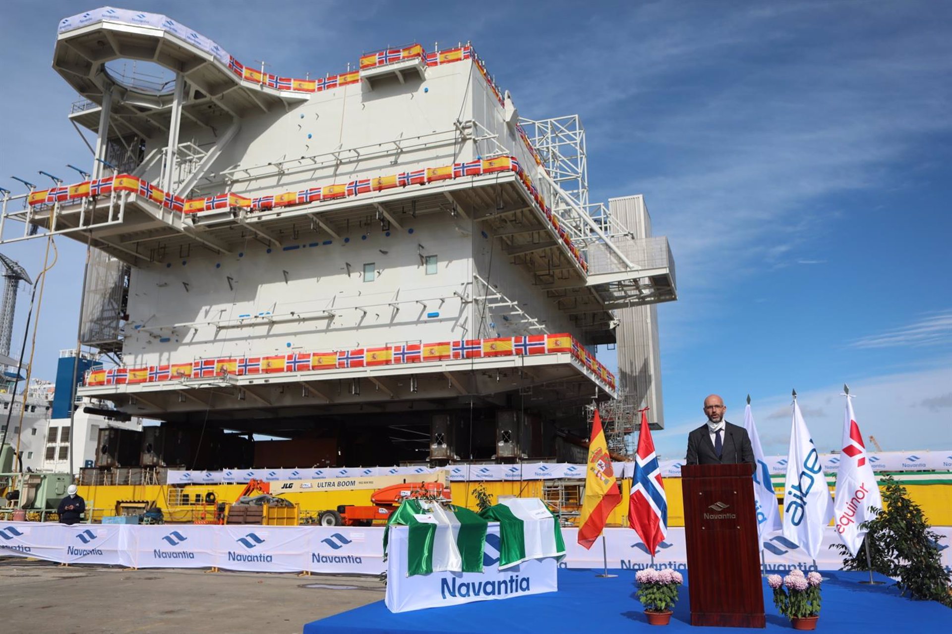 Entrega del módulo HVDC del proyecto Johan Sverdrup Fase 2, para Aibel y Equinor en Navantia Puerto Real.