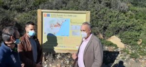 Señalización de etapas del sendero europeo Arco Mediterráneo.