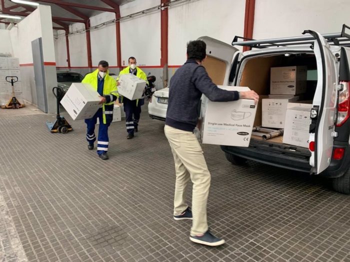 Reparto de mascarillas de la Subdelegación del Gobierno en Cádiz.