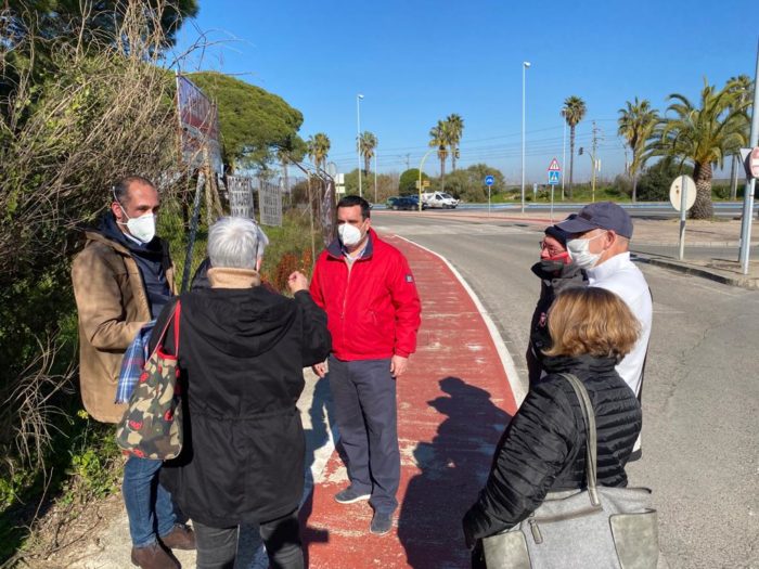 Refuerzan la seguridad vial de la entrada a El Puerto por Valdelagrana