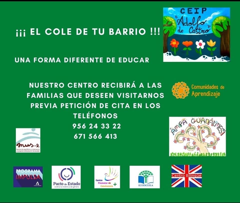 Cádiz inicia una campaña para promocionar la escuela pública ante el período de escolarización