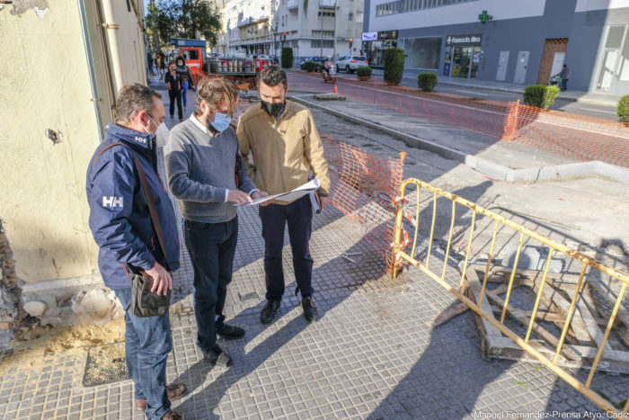 Supervisión de las obras del carril bici en la zona de La Paz