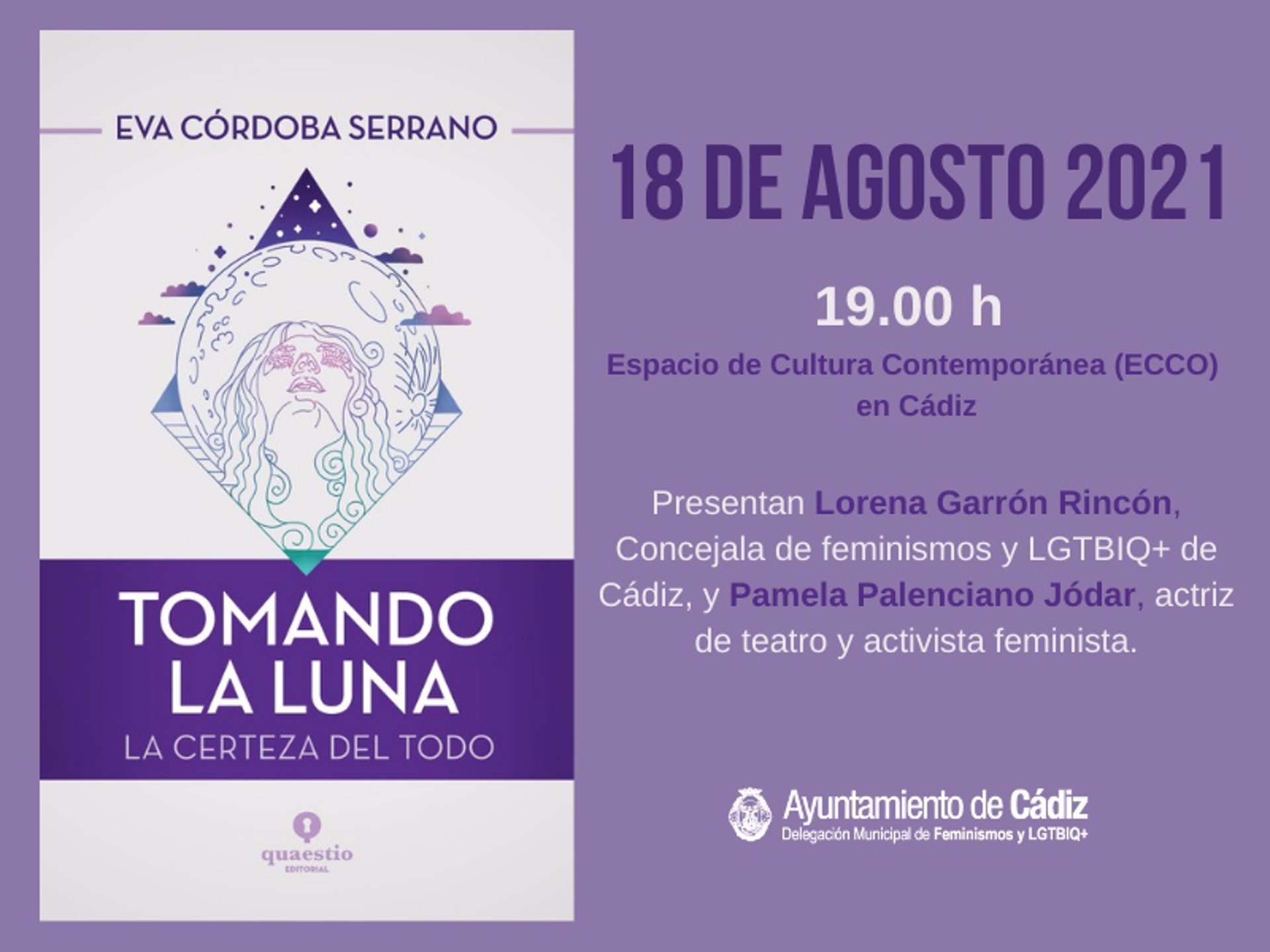 El ECCO acoge este miércoles la presentación del poemario 'Tomando la luna' de Eva Córdoba