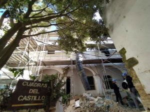 Continúan a buen ritmo las obras de remodelación del Castillo de Vejer