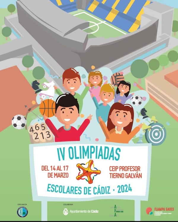 Cartel. IV Olimpiadas escolares de Cádiz 2024