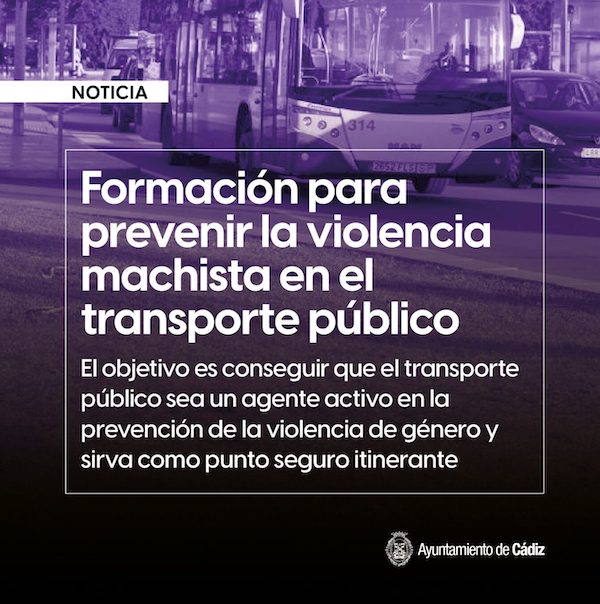 La Fundación Municipal de la Mujer impulsa una formación para la prevención de violencia machista en el transporte público