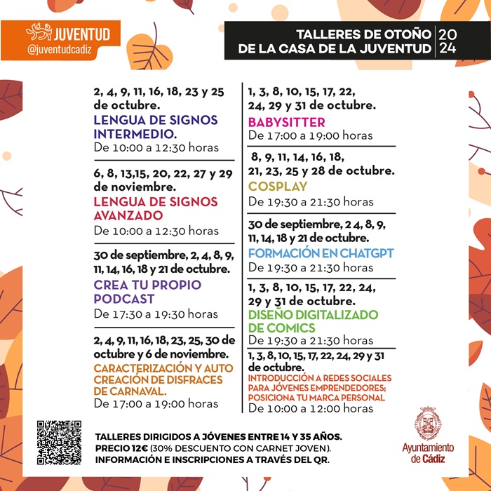 talleres de otoño